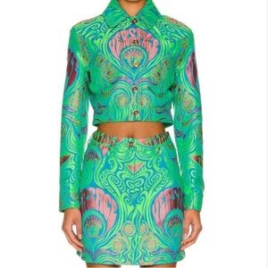 NWT | Versace Medusa Music All Over Denim Jacket